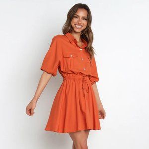 Petal and Pup Orange Dress